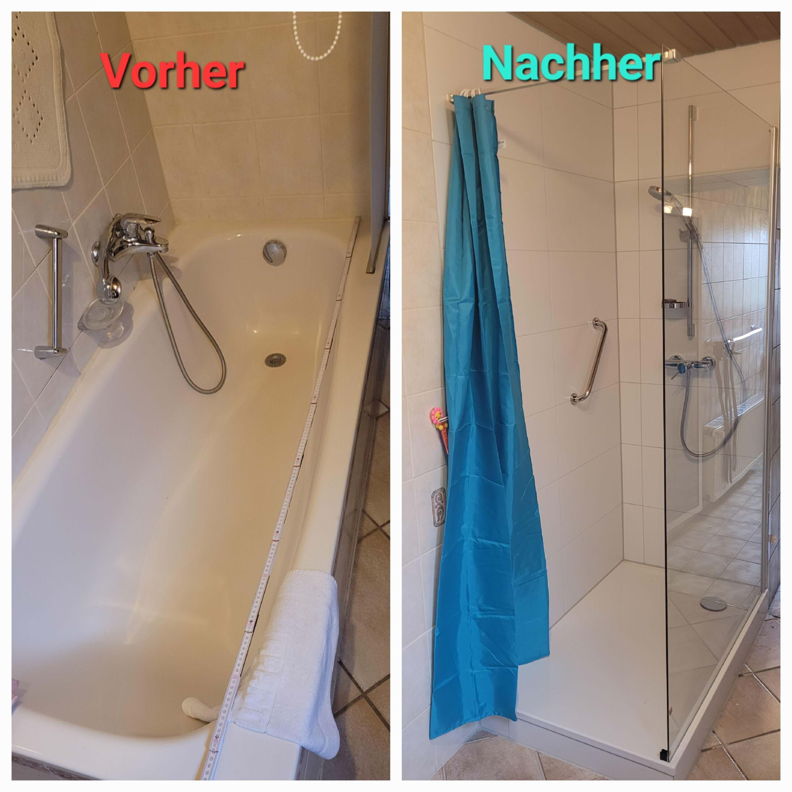 Badewanne vorher-nachher